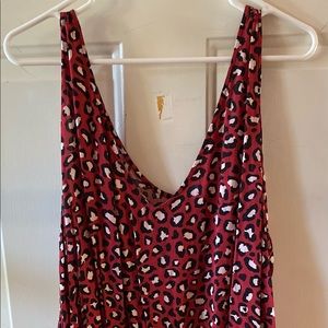 Old Navy red leopard tank top